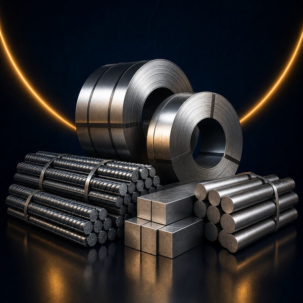 Iron & Steel (Coils, Rebar, Billets)