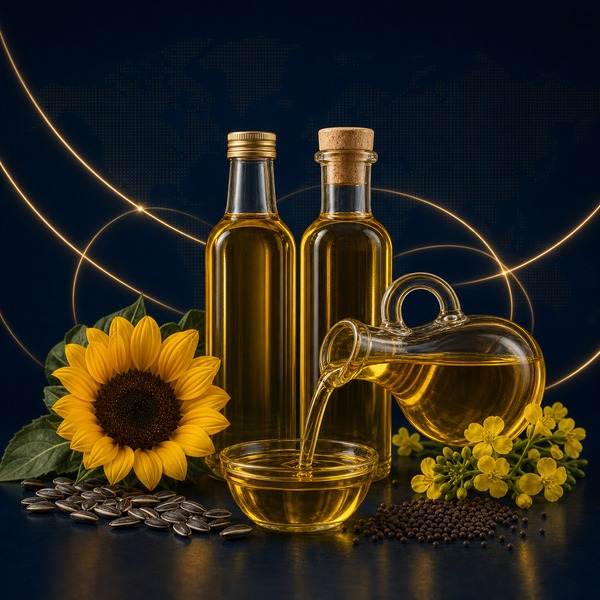 زيوت نباتية (دوار شمس، كانولا)